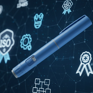 Inyector de pluma GLP-1 de rotación interna