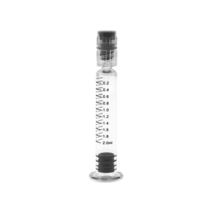 2 ml de jeringa hipodérmica médica de vidrio