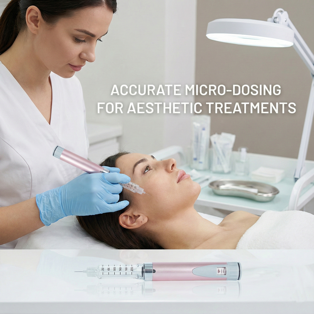 Bolígrafo de inyección rosa reutilizable